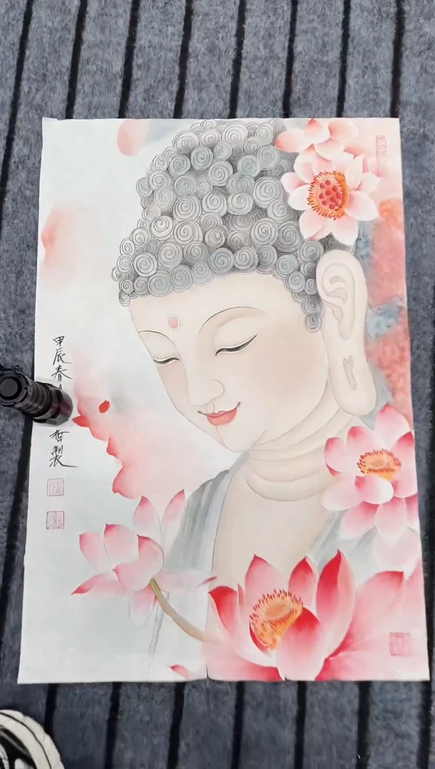 国画精品开三作品