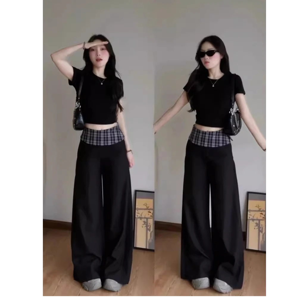 辣妹套装女夏季纯棉短袖西装休闲裤俩件套绝美小个子高级穿搭整套