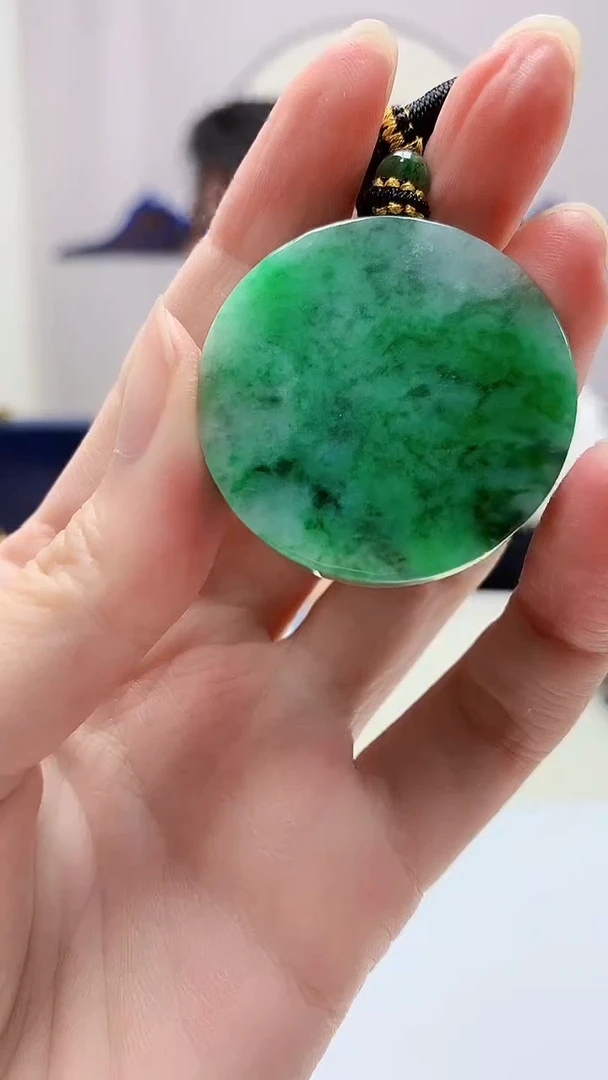 定制翡翠未镶嵌5060zm-毛货挂件无事牌79