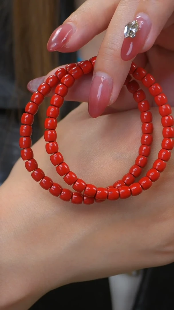 天然辰砂【婧婧精选】臻品 · 朱砂直切手串 多样性发其一