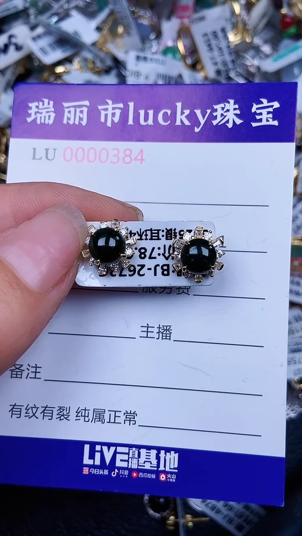 颈饰银S925镶嵌翡翠0384