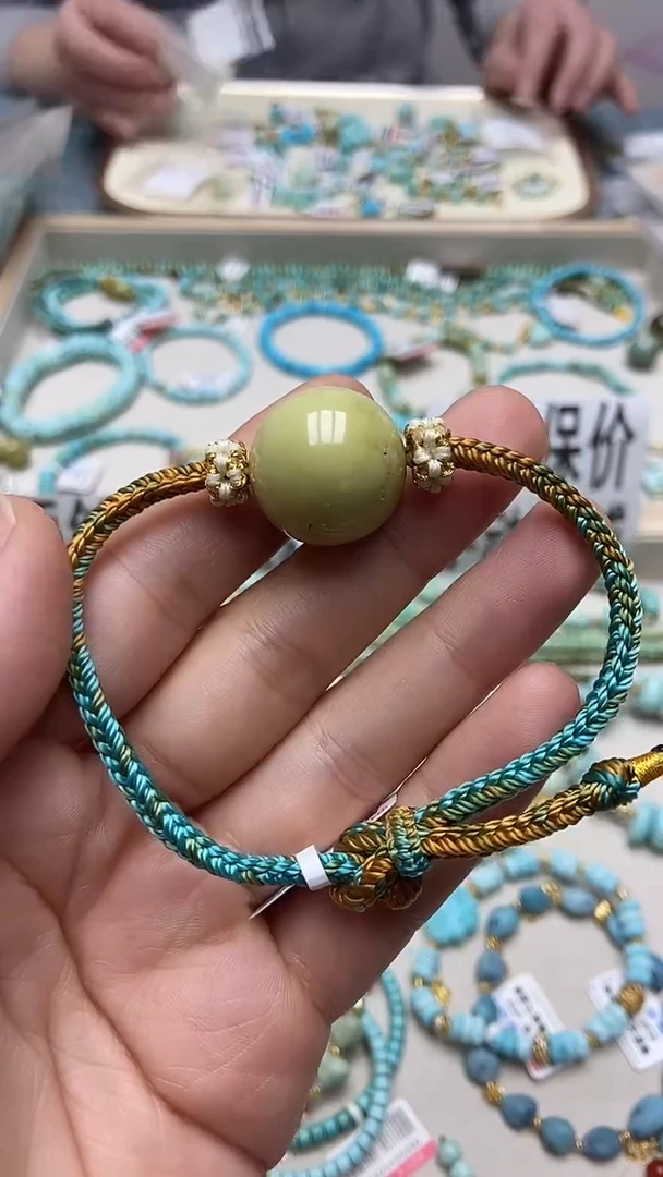 未镶嵌绿松石手链150