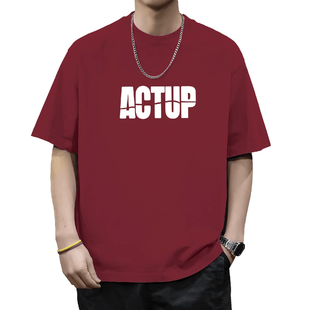 【ACTUP发泡】潮流时尚新款半袖宽松潮流T恤百搭6078