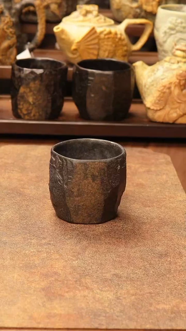 手凿原皮杯冰碛岩福利价