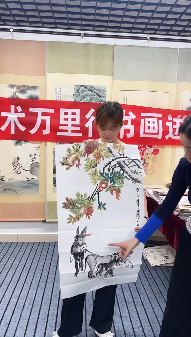 精品三尺花鸟作品