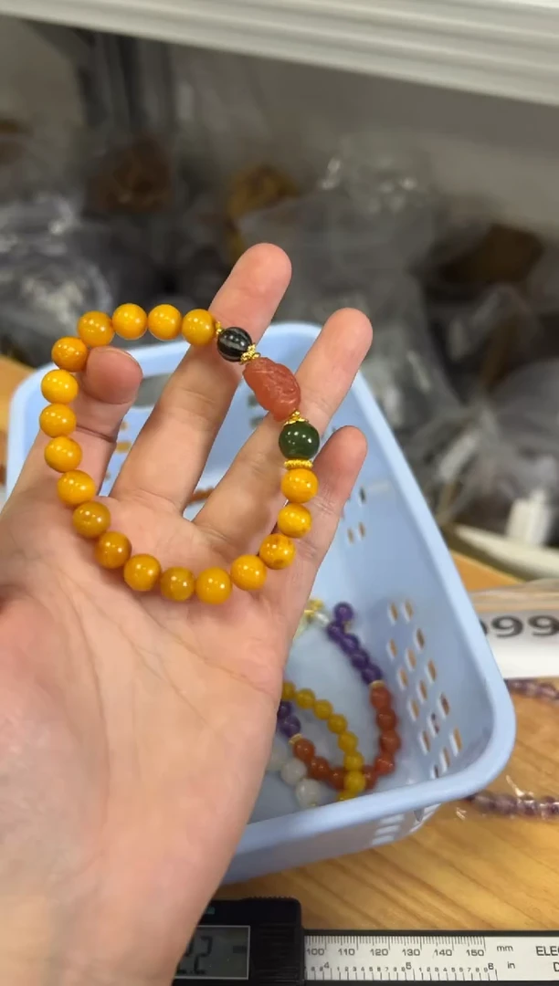 未镶嵌蜜蜡手链孤品蜜蜡设计款手串[1081]