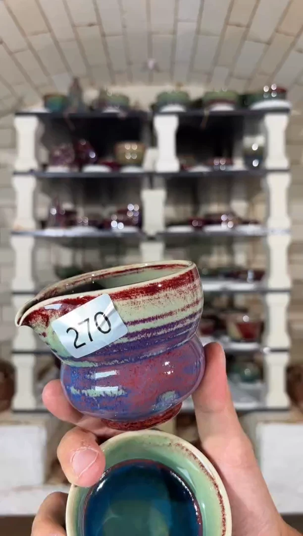 摆件精品窑变钧瓷茶器