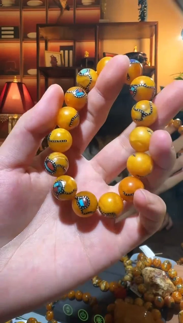 蜜蜡颈饰未镶嵌7051天然蜜蜡珠宝奇石