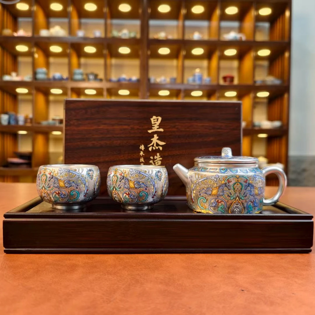周鸿杰鎏德钟壶茶具套组精美礼盒装MC151
