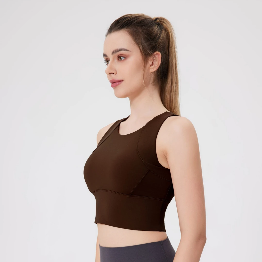 运动外穿一体杯背瑜伽健身防震高强度百搭外穿背心无痕SZ050