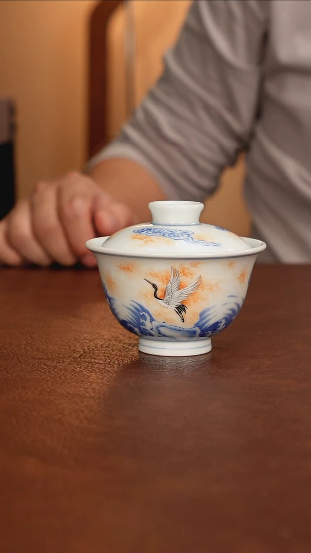 景德镇瓷器，青花瓷手绘茶具~