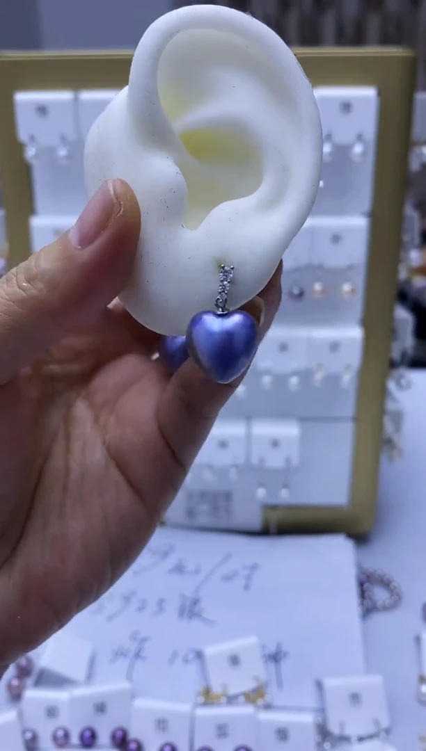 耳饰拼合珍珠（马贝珠）银S925镶嵌97