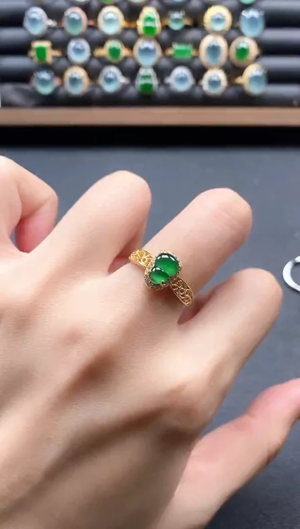 银S925镶嵌戒指翡翠5151-5