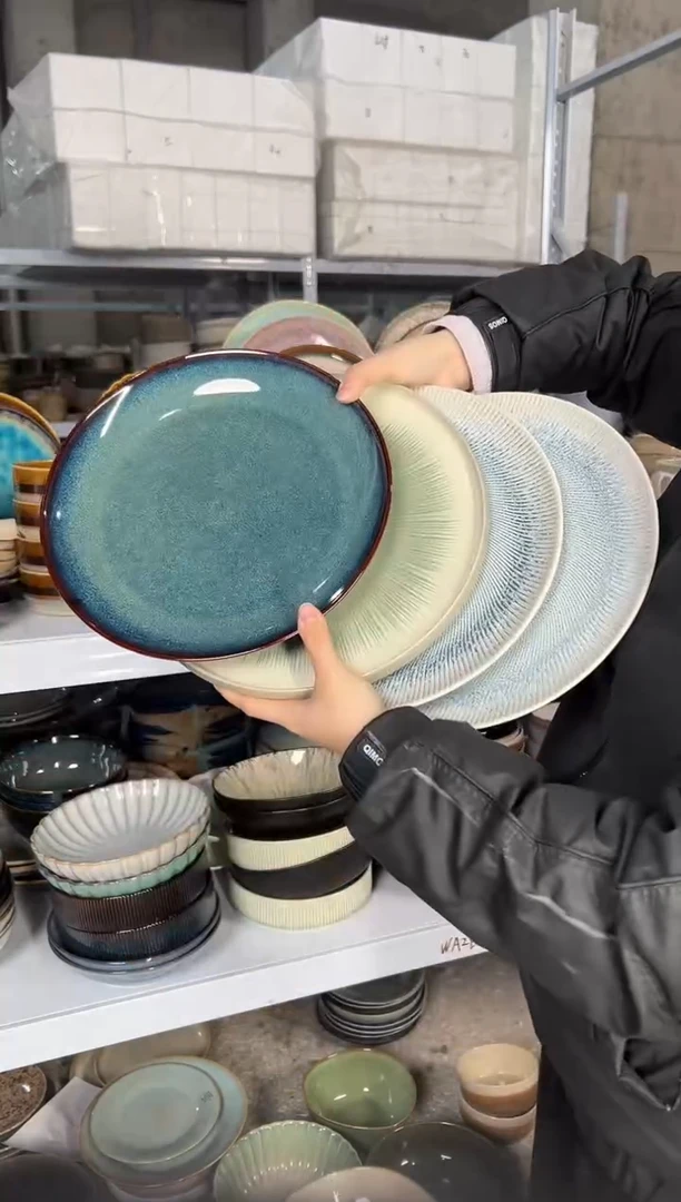 陶瓷外贸尾货瑕疵满20包邮X4大盘