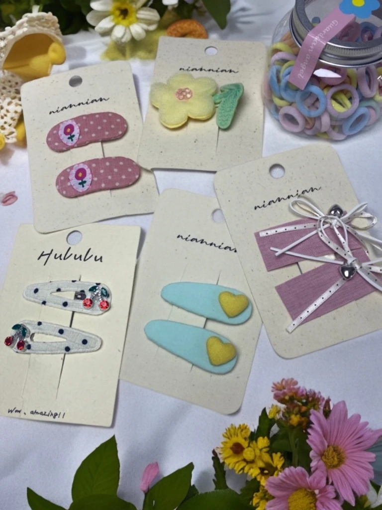 【满25飞】韩版精致高级感布艺发夹掰掰夹小众减龄流海夹侧边夹