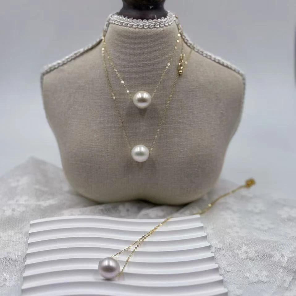 【晓艾珍珠】淡水牛油果珍珠路路通吊坠13-14mm18k（多样性发一）E105