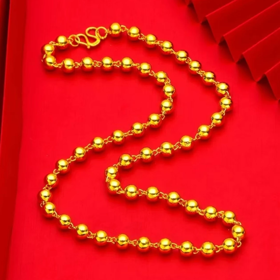 合金项链 合金项链 新款{圆珠项链} 光珠光面时尚男士百搭亮面