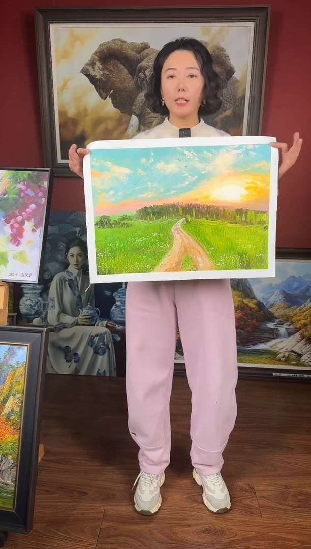 油画【44号】约53*35cm丨朝鲜原创纯手绘孤品油画丨顺丰包邮