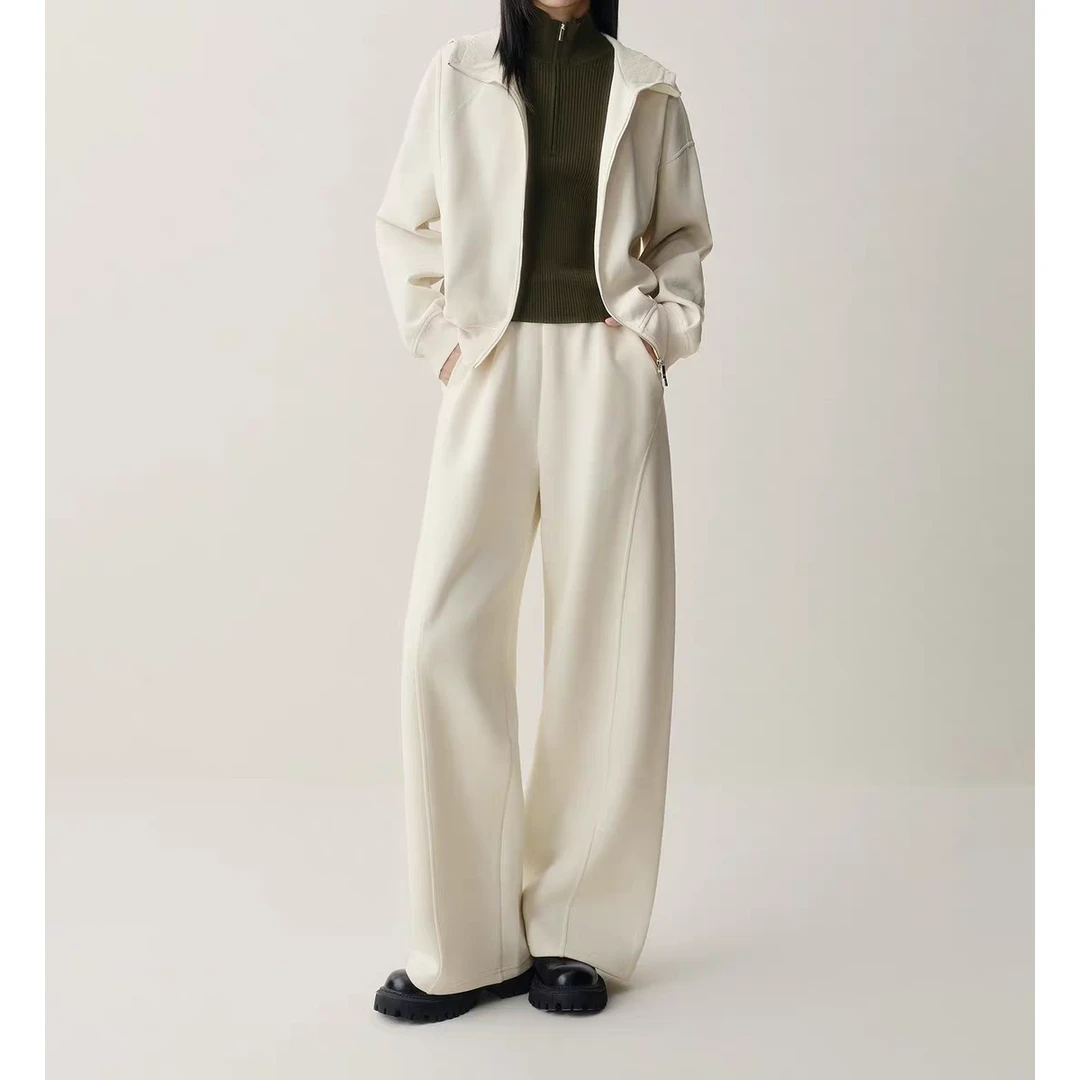 2232鸟剪标【棉+羊毛+羊绒 】加绒休闲运动弯刀裤