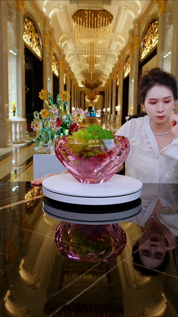 摆件琉璃艺术果碗