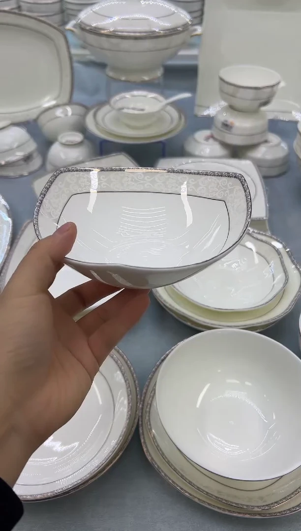 骨瓷玲珑6三角2个