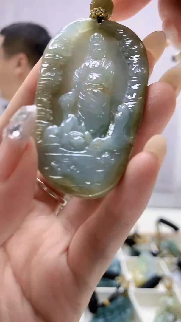 定制翡翠未镶嵌4898DD-毛货挂件93