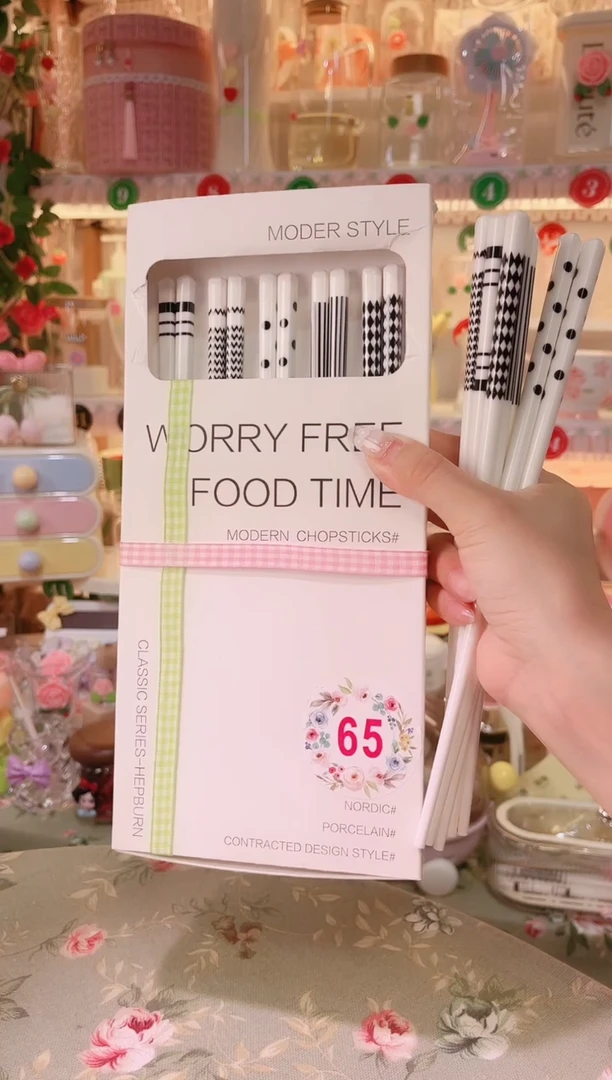 摆件品质好发货快放心拍！陶瓷筷5双