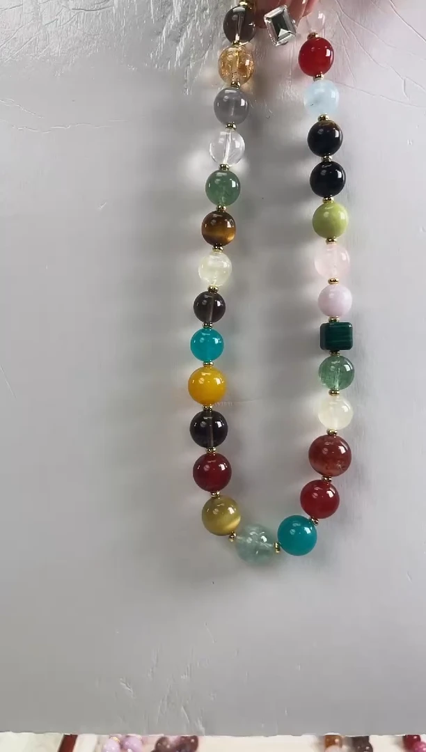 未镶嵌手串水晶孔雀石项链