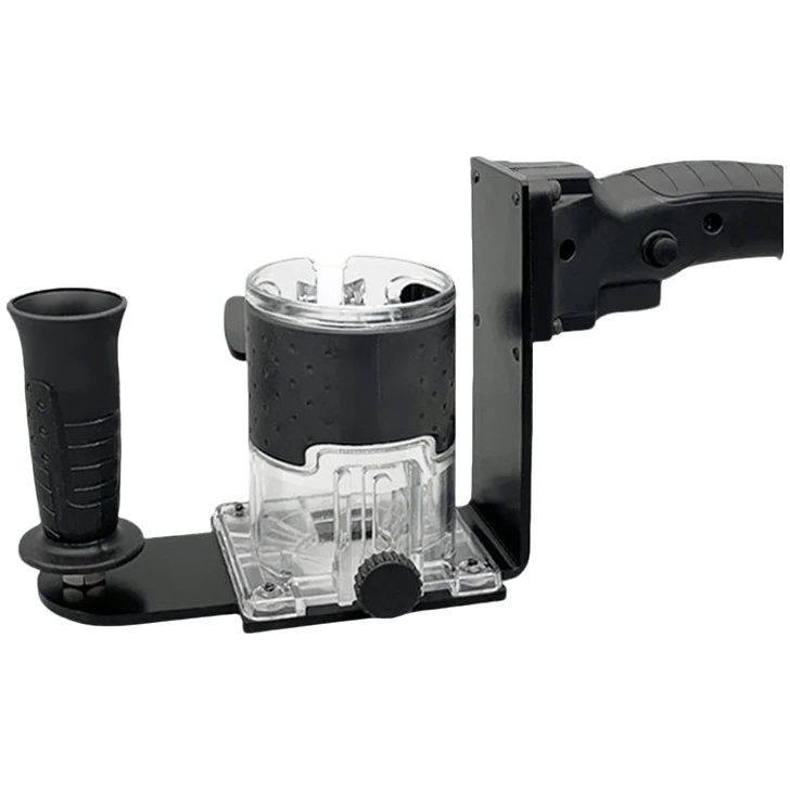 沃一木工修边机辅助架小锣机底板开槽平衡板修边倒装支架铣槽工具