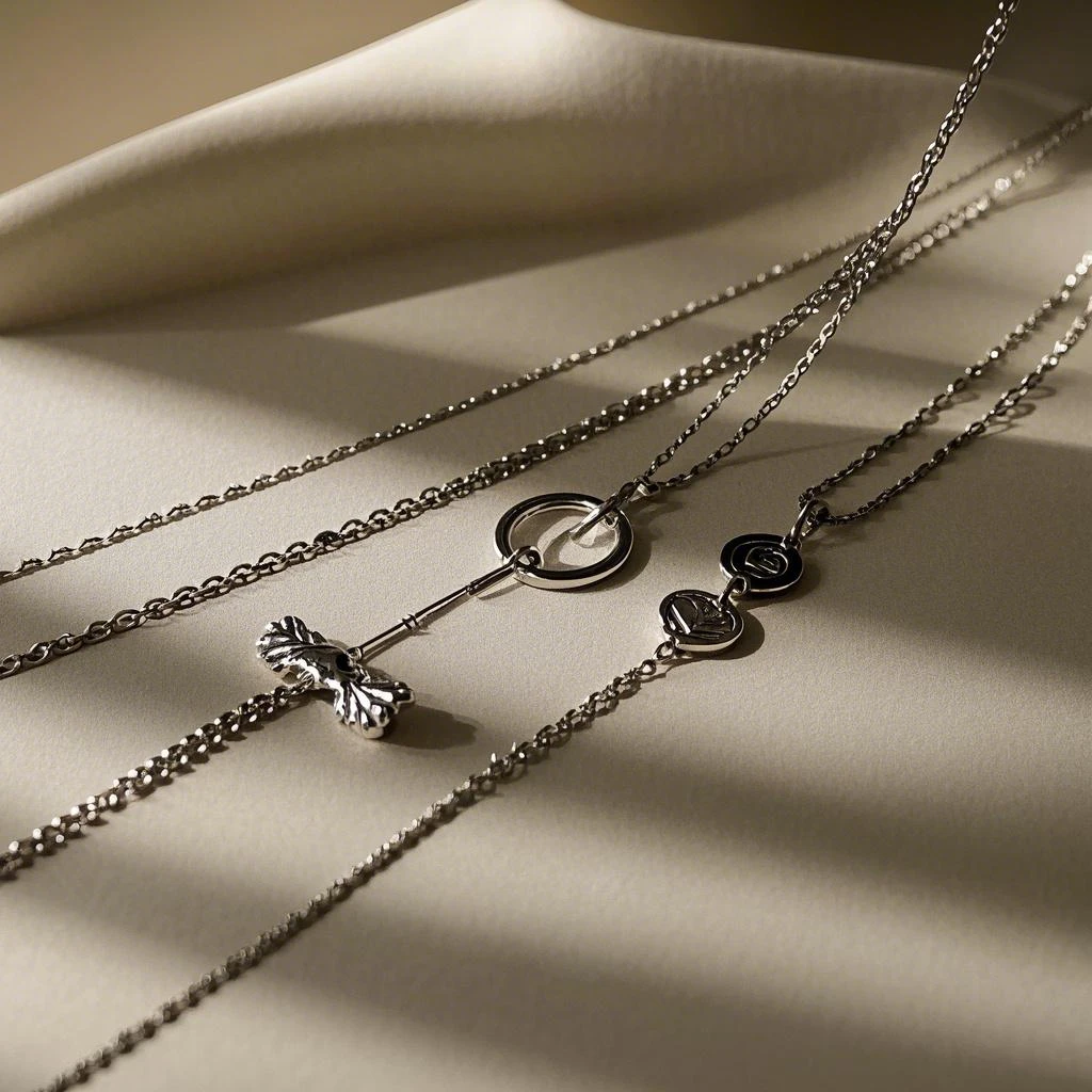 铜合金项链 土星合金项链 大号小众时尚