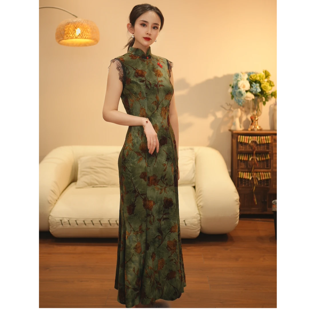戚薇原创长120早春高品质国风旗袍