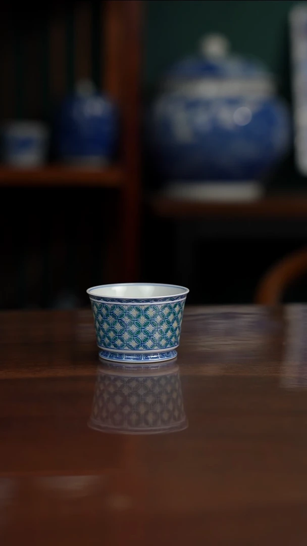 空山明月 新斗彩 铜钱纹