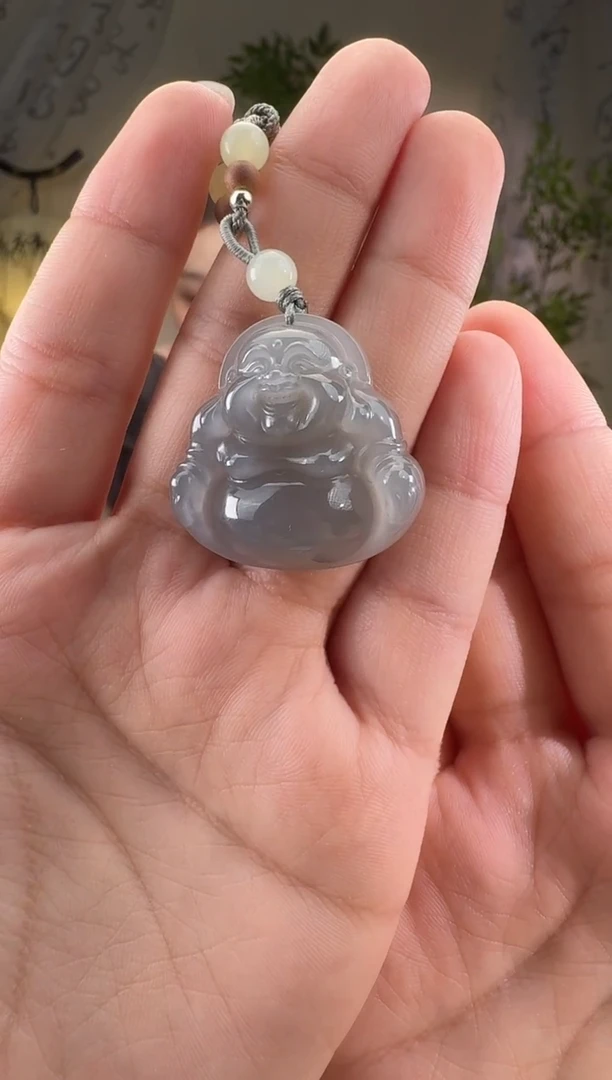 和田玉未镶嵌颈饰30佛公p