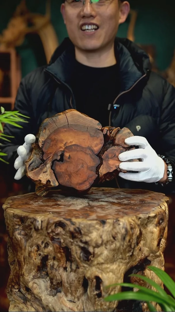 木雷击枣木底座