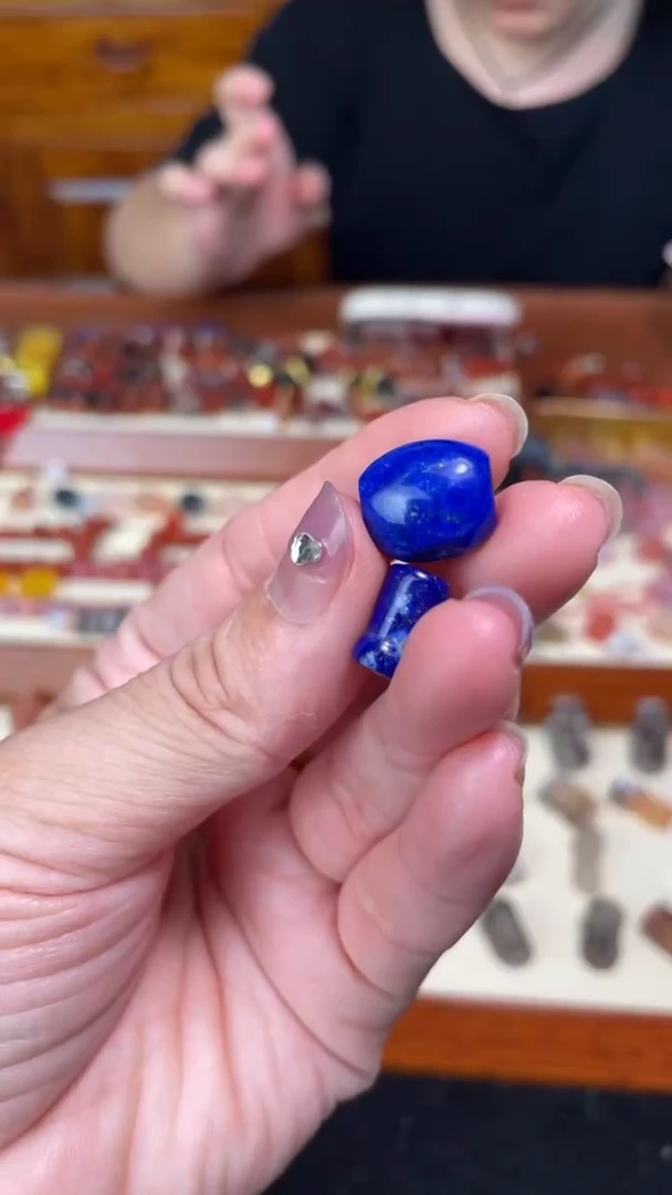 青金石未镶嵌颈饰18分体三通