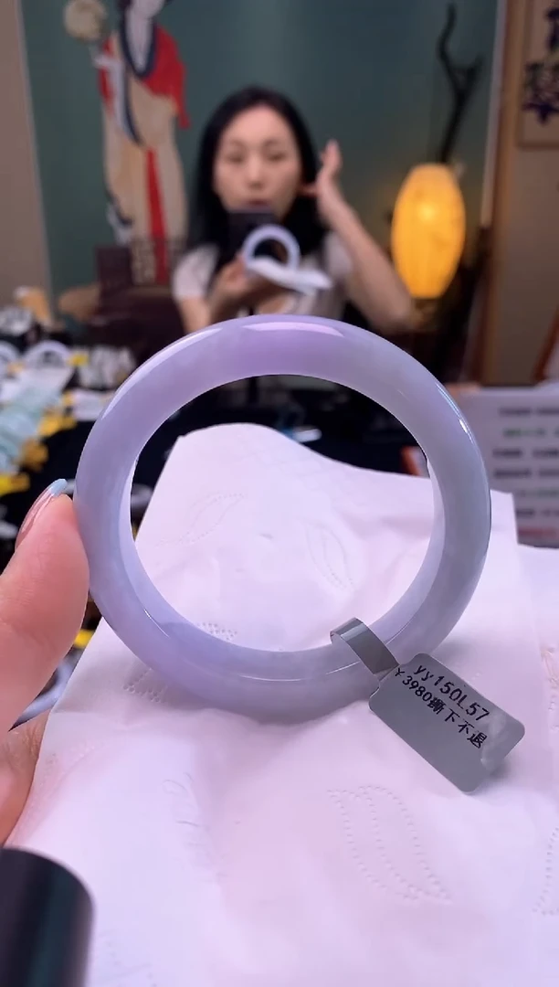翡翠手镯未镶嵌妍*H57.8圈口t