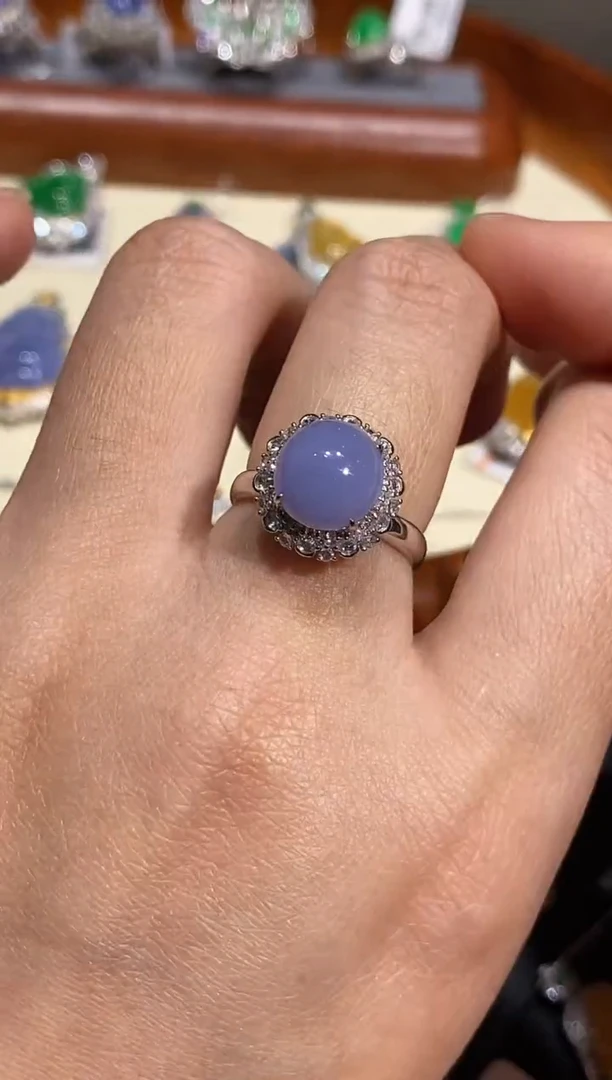 【闪购商品】翡翠戒指18K金镶嵌戒指