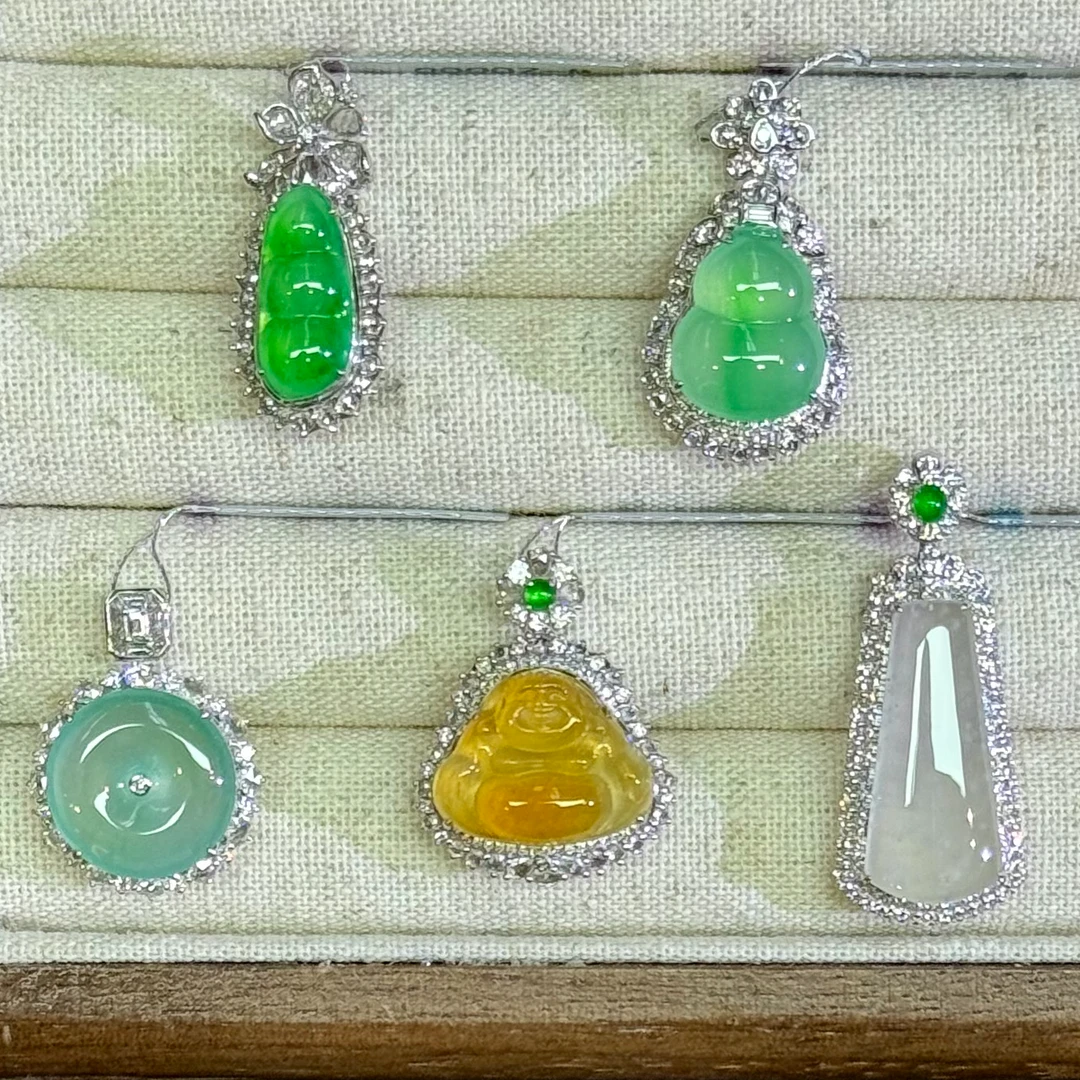 翡翠吊坠1件-18K金-多样性发货只发一件-BB08-BK|CXQ21