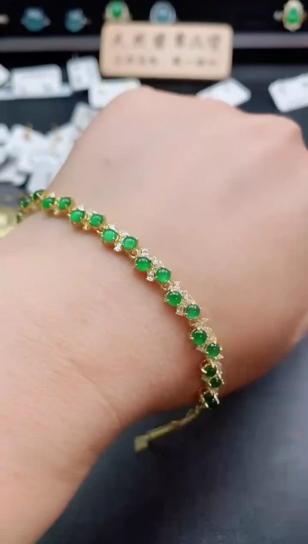 银S925镶嵌戒指翡翠1