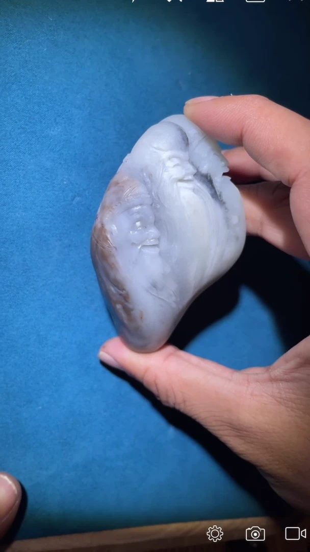 【闪购商品】定制和田玉XY福禄寿手把件 毛货抛光