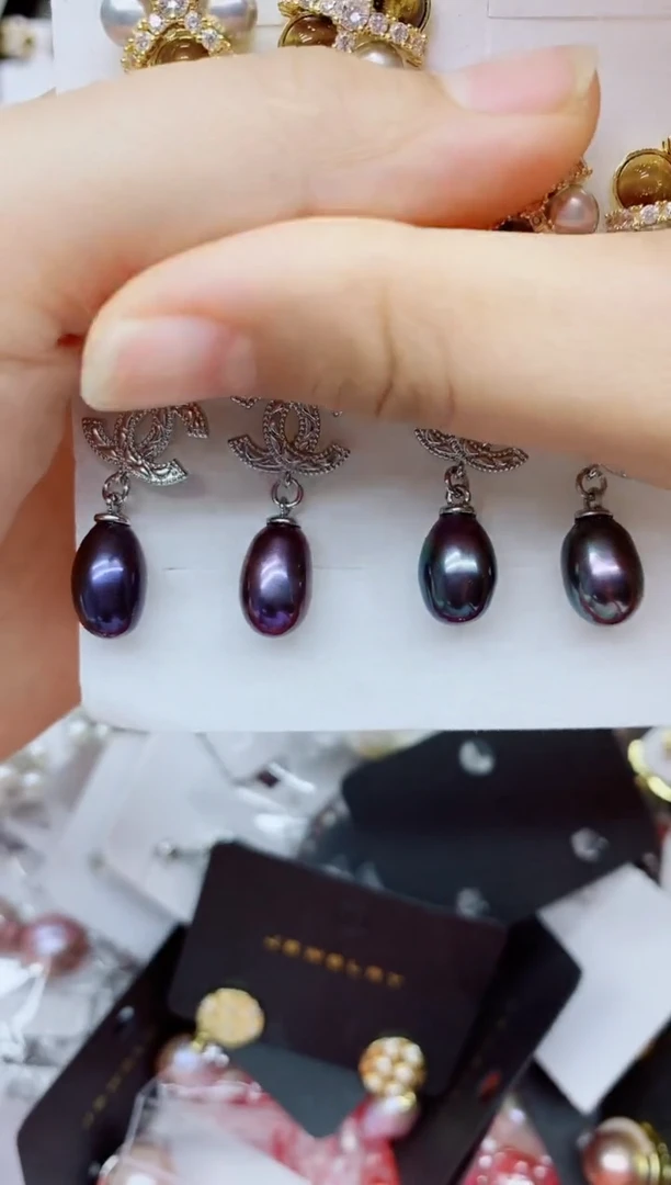 未镶嵌耳饰淡水珍珠耳环 多样性发其一