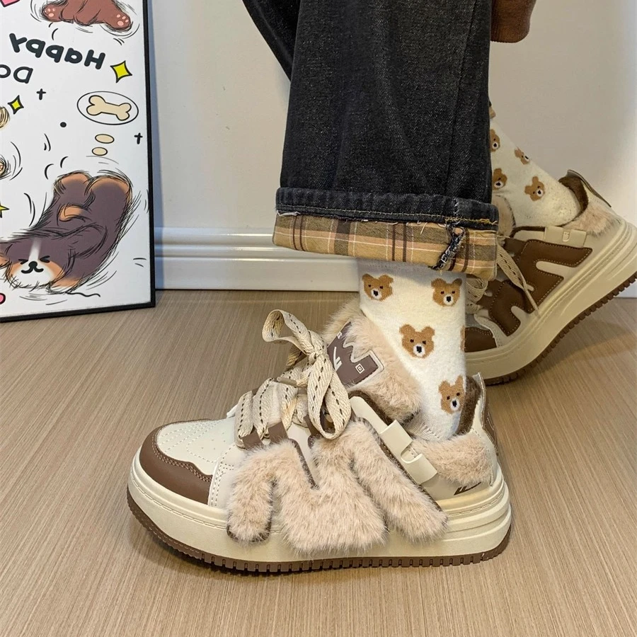 回力加绒女鞋2025冬季爆款百搭暖粉二棉鞋女厚底户外厚底保暖板鞋