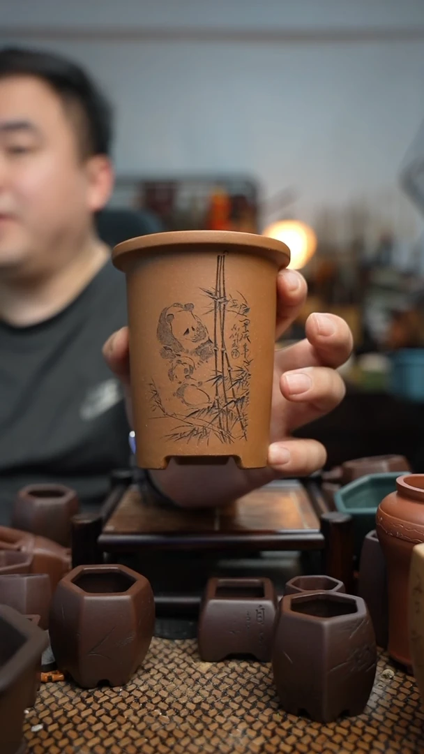 紫砂花盆長木軒精品紫砂