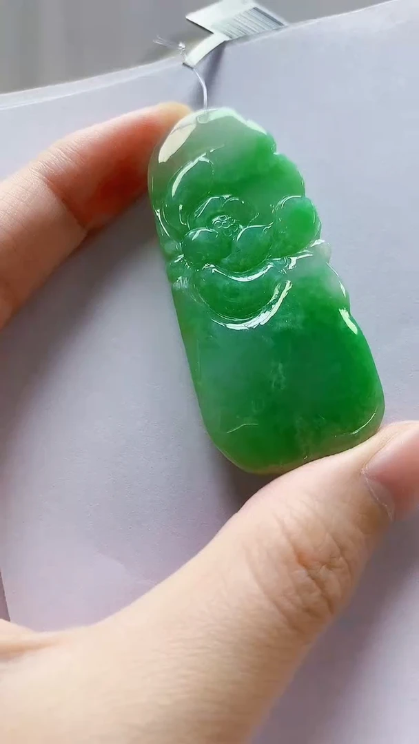 未镶嵌定制翡翠5145zm-毛货挂件一品清廉47