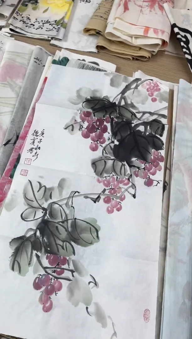 国画10.31纯手绘无边框字画