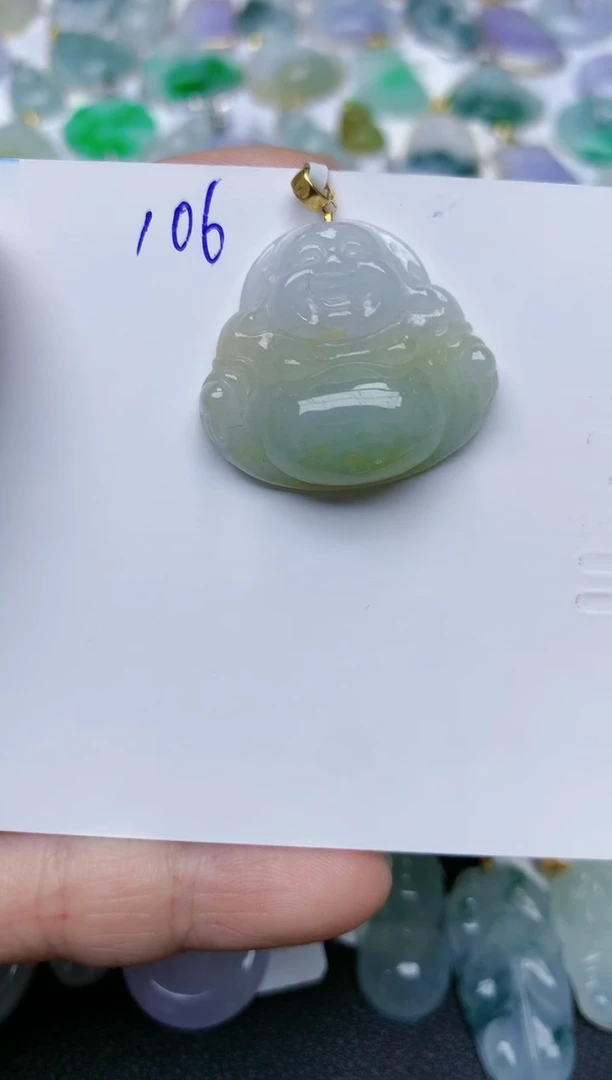 【闪购商品】翡翠颈饰18K金镶嵌天然翡翠A货    