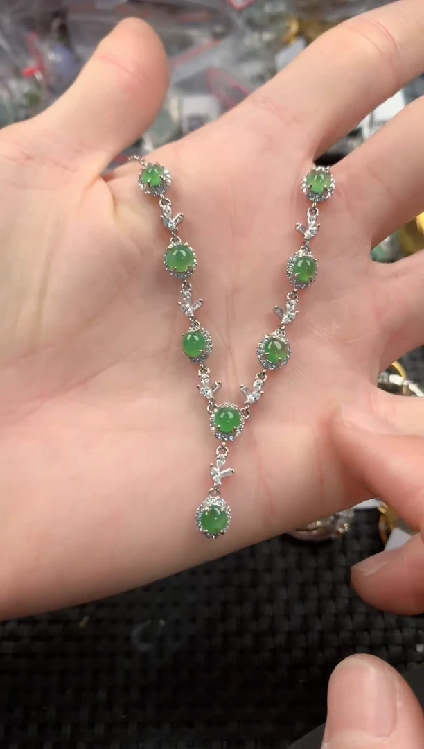 银S925镶嵌戒指翡翠333------7