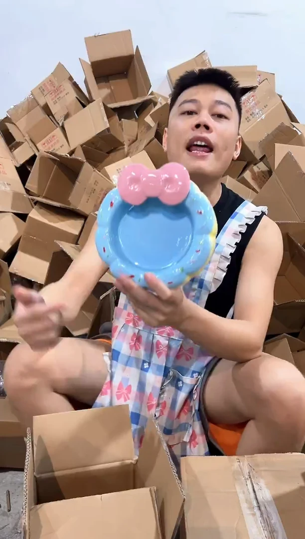 瓷片甜甜圈猫碗