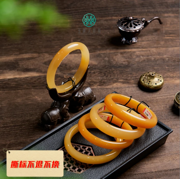 石惑珠宝·缅黄手镯#多样性发一