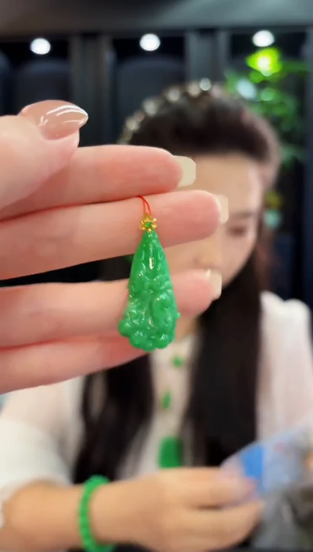 吊坠(不含链)18K金镶嵌翡翠 缅料A货/支持复检/一件